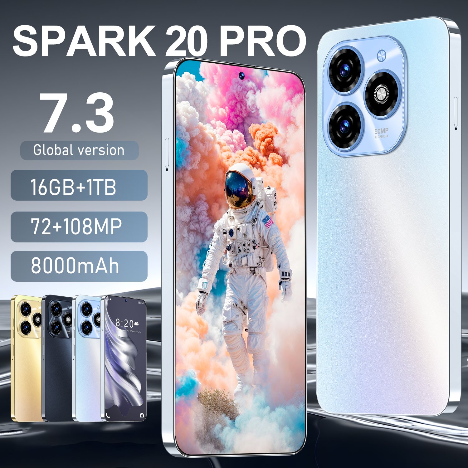2024 Cyber Monday Hot Sale Gooba Spark 20 Pro Gaming Mobile Phone Face Recognition 3G MTK Processor 256GB AI-Cyber Monday Deal
